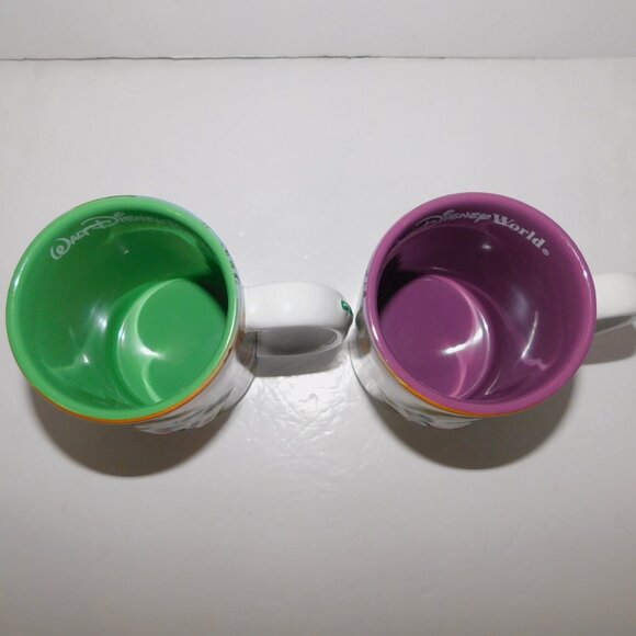 2 Disney World Parks Characters Riding Rides Mugs Grandma & Grandpa Green Purple - Picture 10 of 10